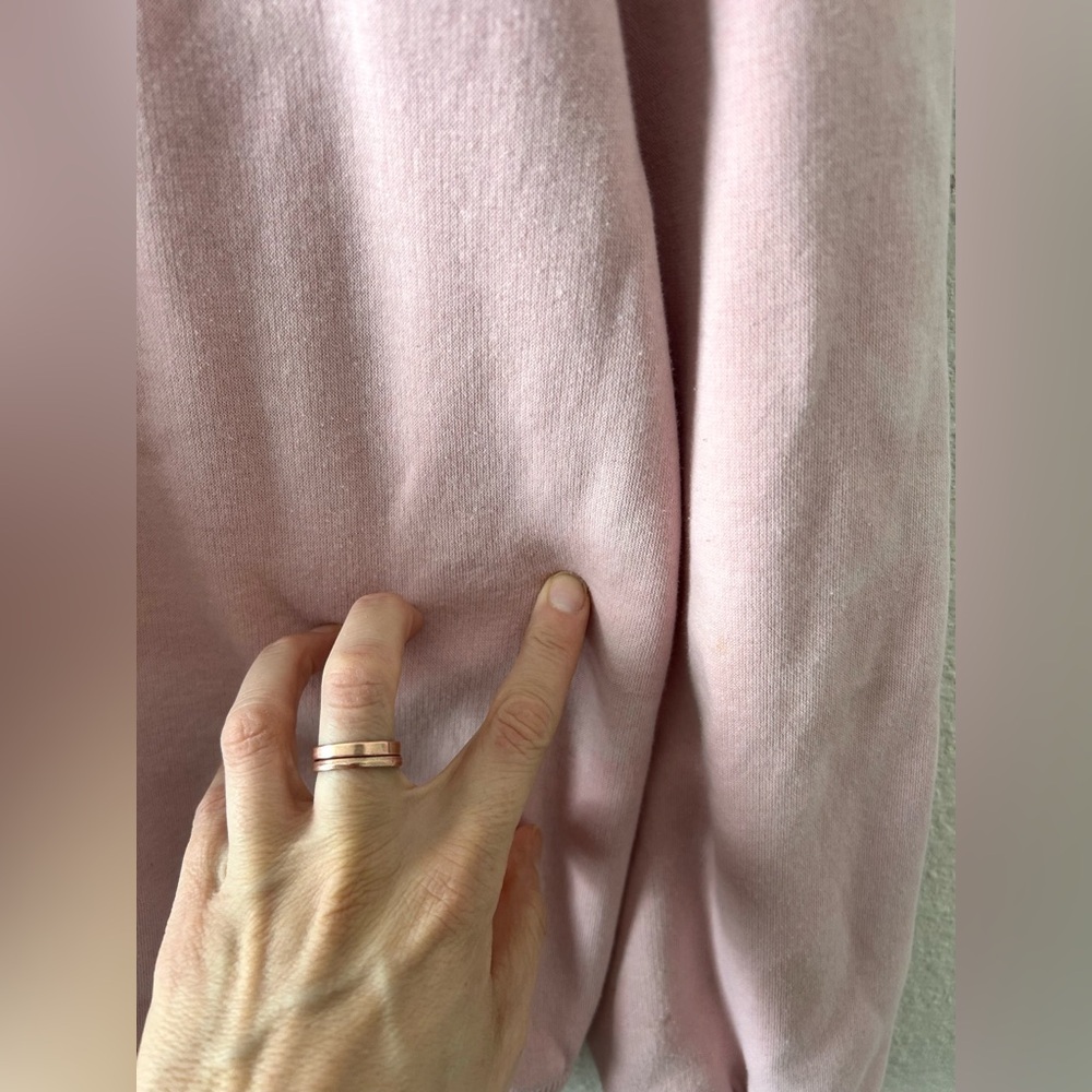 Blush Pink Oversized Crewneck Sweatshirt XL Fair Condition Lounge - Picture 10 of 16
